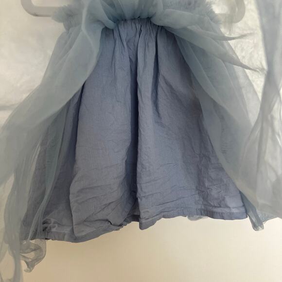 Blue Tulle Tutu Ruffle Baby Dress, Size 70 (6 Months) Wedding Birthday Occasion - Picture 6 of 10